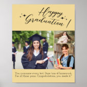 シンプルイクラシックエロ紙ハッピー卒業式 ポスター (正面)