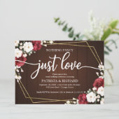 シンプルイズベスト 愛のウェディング 幾何学 ラスティック 招待状 (スタンド正面)