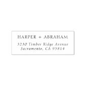 シンプルイタリック結婚のカップル名差出人住所 ラバースタンプ (インプリント)