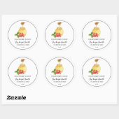 シンプルイチゴ入り蜂蜜ラベル ラウンドシール (シート)