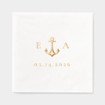 シンプルイニシャルと日付のいかり