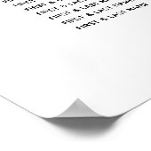 シンプルイニシャルの結婚座席表 ポスター (角)