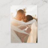 シンプルイニシャルエレガント写真QRコード結婚式RSVP エンクロージャーカード (裏面)