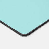 シンプルイニシャルエレガントCursive Script Light Blue デスクマット (コーナー)