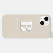 シンプルイニシャルトゥーペニュートラルレター Case-Mate iPhoneケース (裏面 (横))