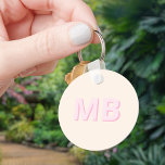 シンプルイニシャルモダンモノグラム キーホルダー<br><div class="desc">シンプルイニシャルモダンモノグラムKeychain。独自のキーチパーソナライズされたェインを作成しカスタムて、イニシャル名。</div>