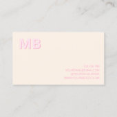 シンプルイニシャルモダンモノグラム 名刺 (裏面)