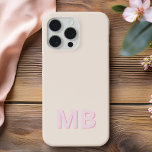シンプルイニシャルモダンモノグラム iPhone 15 PRO MAXケース<br><div class="desc">シンプルイニシャルモダンモノグラム電話ケース。独自のiPhoneパーソナライズされたケースを作成しカスタムて、イニシャル名。</div>