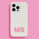 シンプルイニシャルモダンモノグラム iPhone 15 PRO MAXケース<br><div class="desc">シンプルイニシャルモダンモノグラム電話ケース。独自のiPhoneパーソナライズされたケースを作成しカスタムて、イニシャル名。</div>