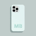 シンプルイニシャルモダンモノグラム iPhone 15 PRO MAXケース<br><div class="desc">シンプルイニシャルモダンモノグラム電話ケース。独自のiPhoneパーソナライズされたケースを作成しカスタムて、イニシャル名。</div>