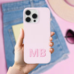 シンプルイニシャルモダンモノグラム iPhone 15 PRO MAXケース<br><div class="desc">シンプルイニシャルモダンモノグラム電話ケース。独自のiPhoneパーソナライズされたケースを作成しカスタムて、イニシャル名。</div>