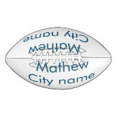 シンプルイニシャル文字モノグラムあなたの名前を追加する アメリカンフットボール (正面)