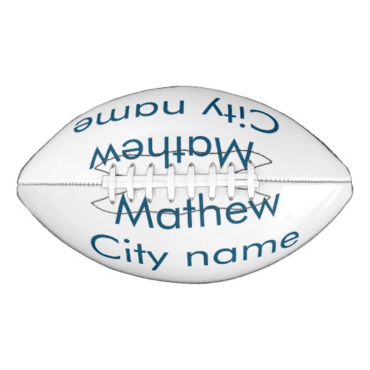 シンプルイニシャル文字モノグラムあなたの名前を追加する アメリカンフットボール (正面)