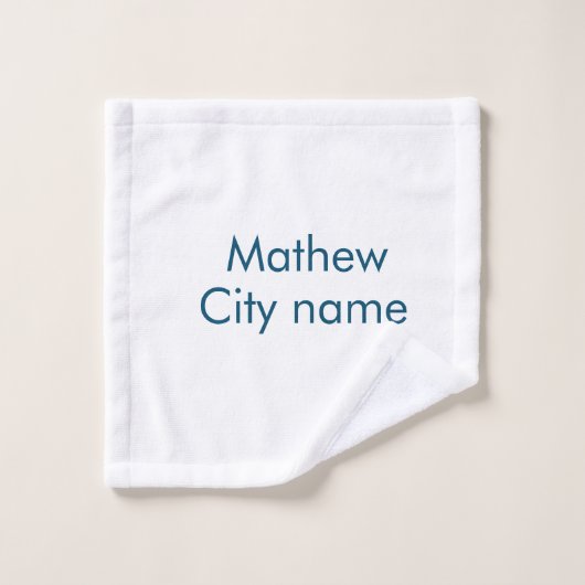 シンプルイニシャル文字モノグラムあなたの名前を追加する ウォッシュタオル (ウォッシュタオル)