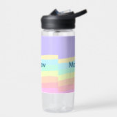 シンプルイニシャル文字モノグラムあなたの名前を追加する ウォーターボトル (左面)