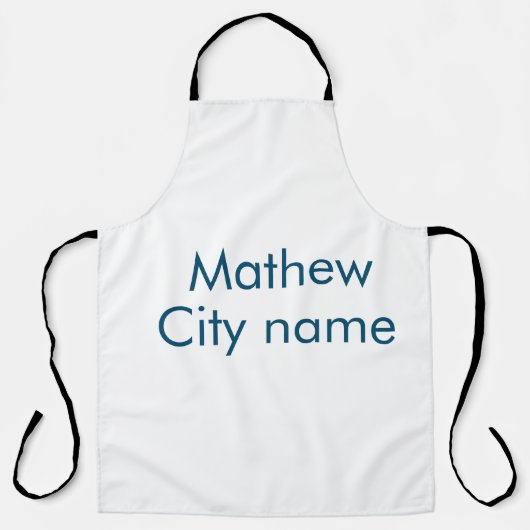 シンプルイニシャル文字モノグラムあなたの名前を追加する エプロン (正面)