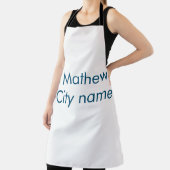 シンプルイニシャル文字モノグラムあなたの名前を追加する エプロン (インサイチュ)