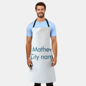 シンプルイニシャル文字モノグラムあなたの名前を追加する エプロン (着用した状態)