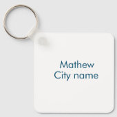 シンプルイニシャル文字モノグラムあなたの名前を追加する キーホルダー (正面)