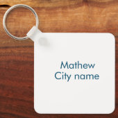 シンプルイニシャル文字モノグラムあなたの名前を追加する キーホルダー (正面)