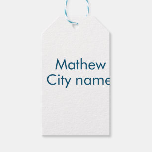 シンプルイニシャル文字モノグラムあなたの名前を追加する ギフトタグ