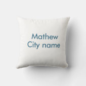 シンプルイニシャル文字モノグラムあなたの名前を追加する クッション (裏面)