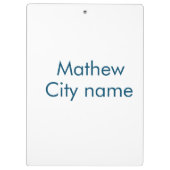 シンプルイニシャル文字モノグラムあなたの名前を追加する クリップボード (裏面)