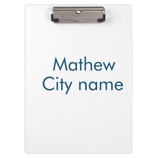 シンプルイニシャル文字モノグラムあなたの名前を追加する クリップボード (正面)