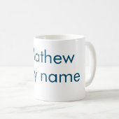 シンプルイニシャル文字モノグラムあなたの名前を追加する コーヒーマグカップ (正面右)