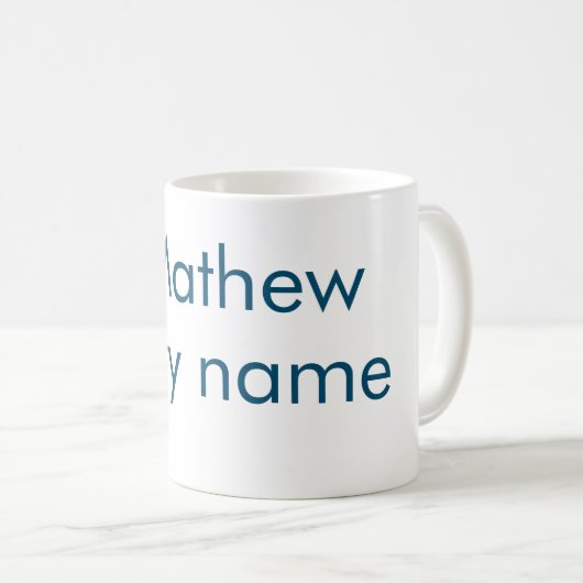 シンプルイニシャル文字モノグラムあなたの名前を追加する コーヒーマグカップ (正面右)