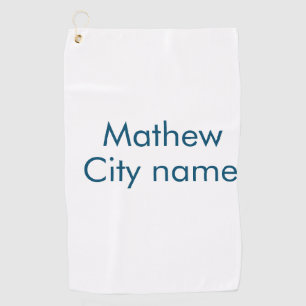 シンプルイニシャル文字モノグラムあなたの名前を追加する ゴルフタオル