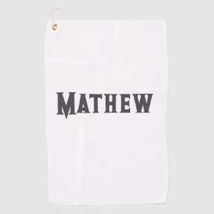 シンプルイニシャル文字モノグラムあなたの名前を追加する ゴルフタオル