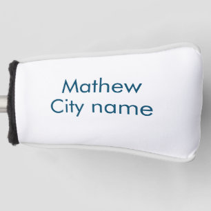 シンプルイニシャル文字モノグラムあなたの名前を追加する ゴルフヘッドカバー