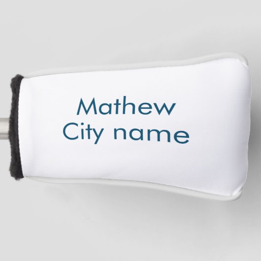 シンプルイニシャル文字モノグラムあなたの名前を追加する ゴルフヘッドカバー (正面)