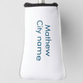 シンプルイニシャル文字モノグラムあなたの名前を追加する ゴルフヘッドカバー (回転90)