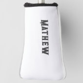 シンプルイニシャル文字モノグラムあなたの名前を追加する ゴルフヘッドカバー (回転90)