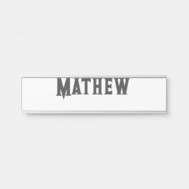 シンプルイニシャル文字モノグラムあなたの名前を追加する サインプレート