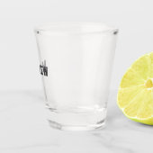 シンプルイニシャル文字モノグラムあなたの名前を追加する ショットグラス (右)