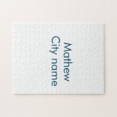 シンプルイニシャル文字モノグラムあなたの名前を追加する ジグソーパズル (横)