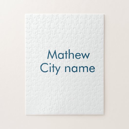 シンプルイニシャル文字モノグラムあなたの名前を追加する ジグソーパズル (縦)