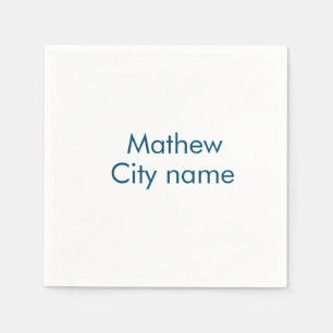 シンプルイニシャル文字モノグラムあなたの名前を追加する スタンダードカクテルナプキン
