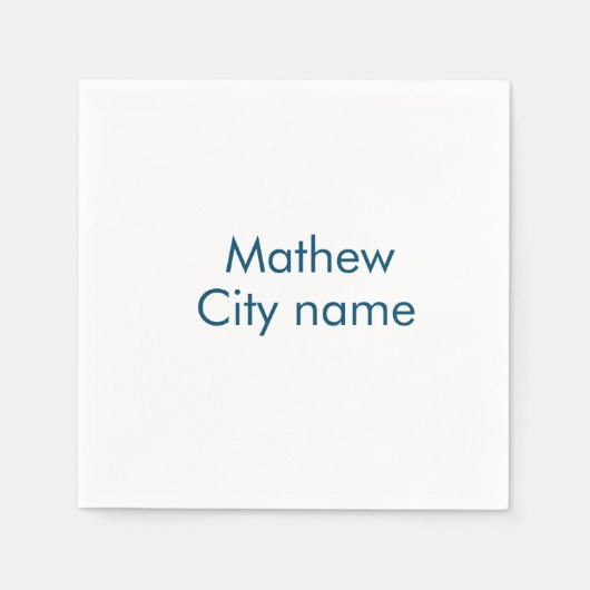 シンプルイニシャル文字モノグラムあなたの名前を追加する スタンダードカクテルナプキン (正面)