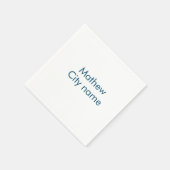 シンプルイニシャル文字モノグラムあなたの名前を追加する スタンダードカクテルナプキン (角)