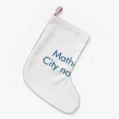 シンプルイニシャル文字モノグラムあなたの名前を追加する スモールクリスマスストッキング (正面 (吊り時))