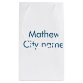 シンプルイニシャル文字モノグラムあなたの名前を追加する スモールペーパーバッグ (裏面)