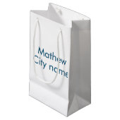 シンプルイニシャル文字モノグラムあなたの名前を追加する スモールペーパーバッグ (正面アングル)