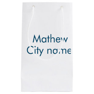 シンプルイニシャル文字モノグラムあなたの名前を追加する スモールペーパーバッグ