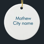 シンプルイニシャル文字モノグラムあなたの名前を追加する セラミックオーナメント<br><div class="desc">デザイン</div>