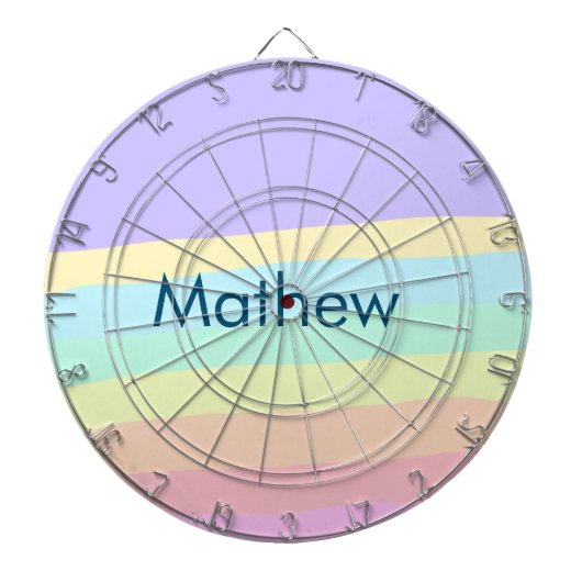シンプルイニシャル文字モノグラムあなたの名前を追加する ダーツボード (正面)