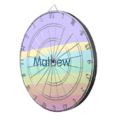 シンプルイニシャル文字モノグラムあなたの名前を追加する ダーツボード (正面右)